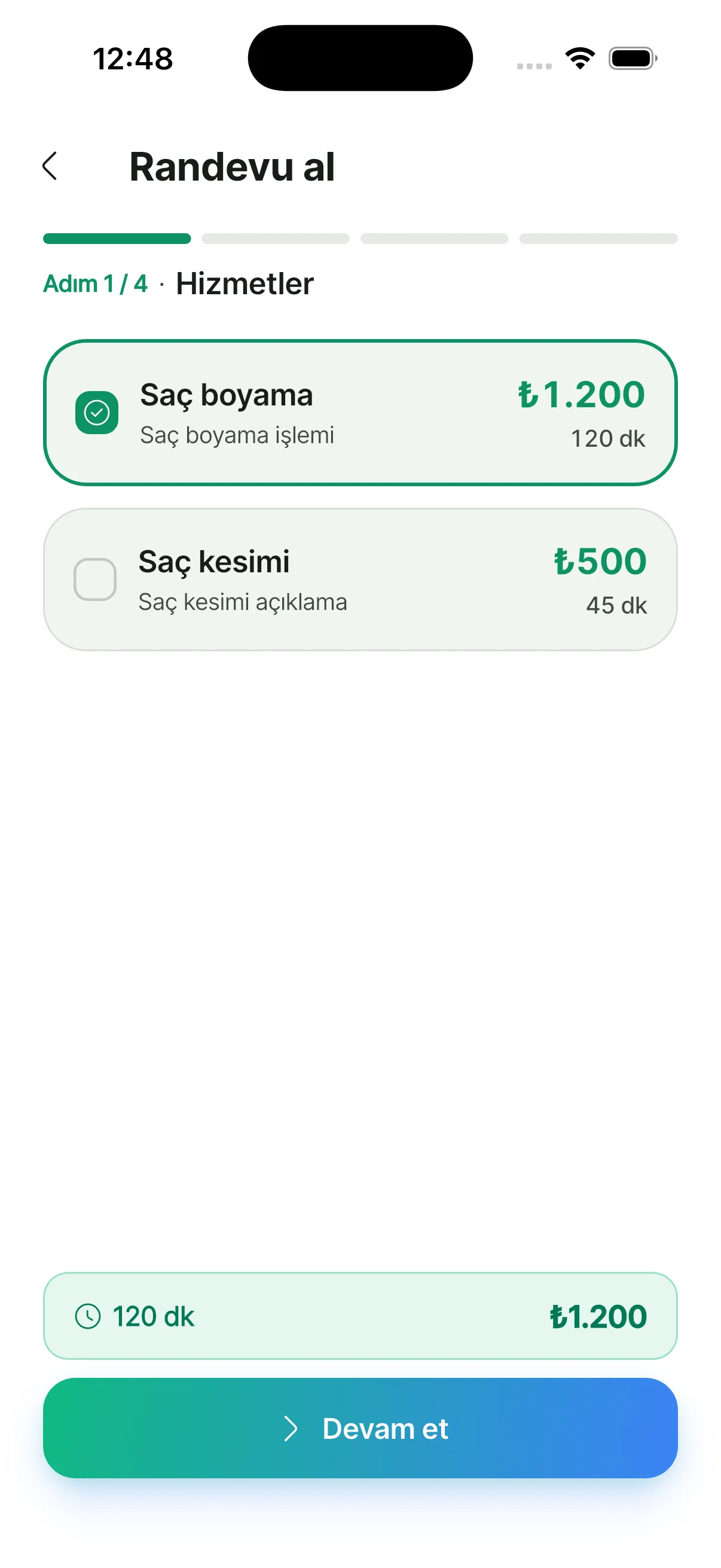 Hizmeti Seç